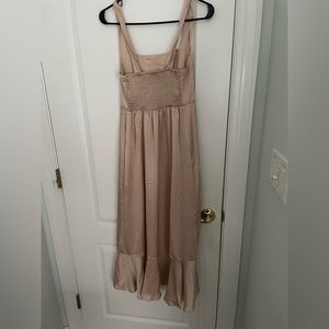 Claire Midi Dress ~ Champagne Luxe Satin